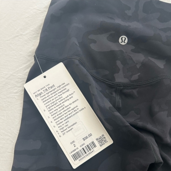 NWT  🍋 LULULEMON 🍋 Align 25"  Camo Size 2 - Picture 6 of 11
